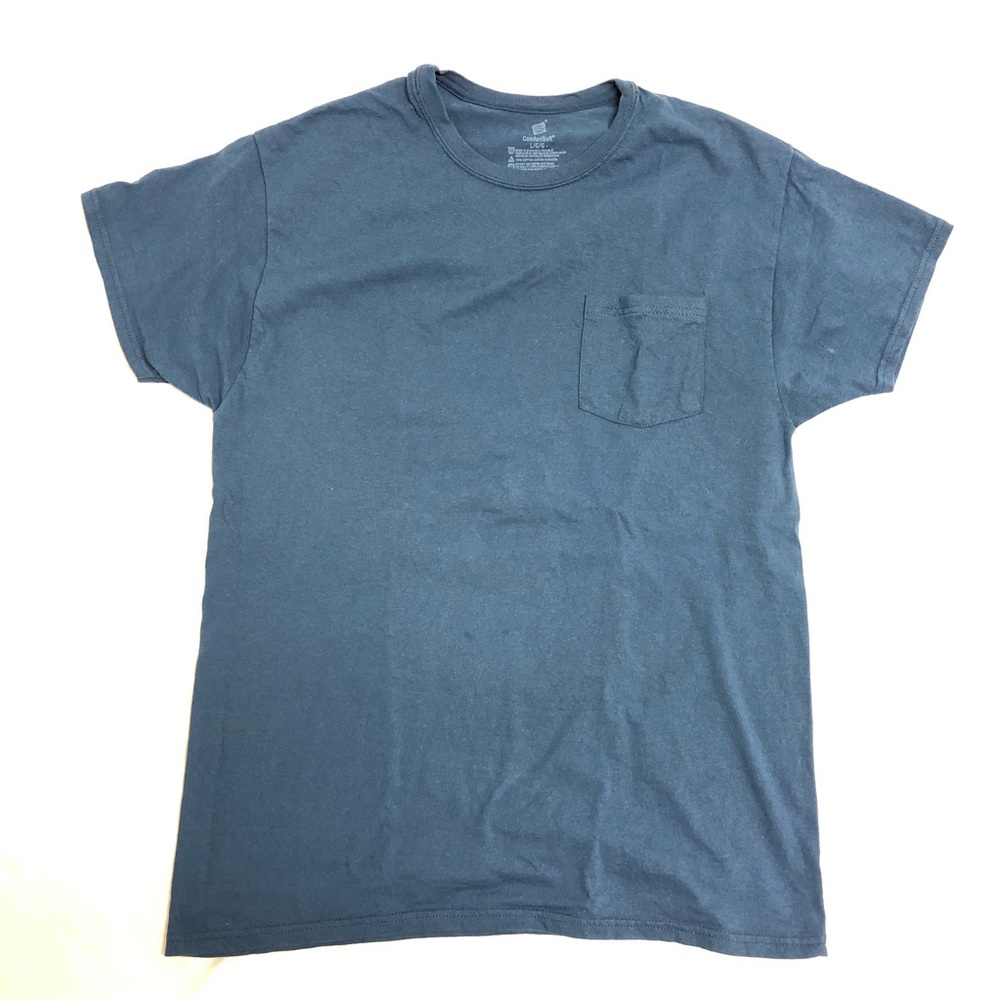 Light Navy Blue Hanes Pocket T-Shirt